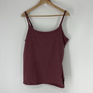 Pact Tank Top Size XXL Rose Organic Cotton Shelf Bra Camisole Stretch Scoop